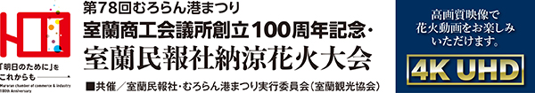 写真：室蘭商工会議所創立１００周年記念・室蘭民報社納涼花火大会