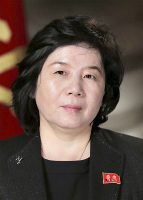 写真：北朝鮮の崔善姫外相（朝鮮通信＝共同）