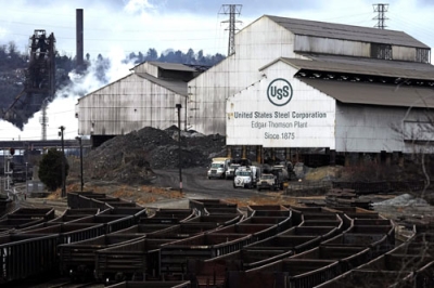 写真：米ペンシルベニア州にあるＵＳスチールの工場＝２０２３年１２月（ＡＰ＝共同）