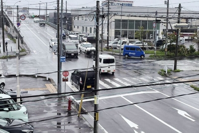 写真：複車線化が導入された寿橋（道道中央東線）