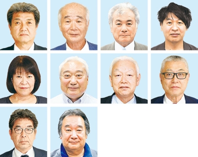 写真：（上段左から）小川晃司氏、渡辺訓雄氏、入船敏光氏、宇川裕哉氏、（中段左から）大里葉子氏、大髙一敏氏、石澤清司氏、勝木嘉則氏、（下段左から）山田秀人氏、阿部和之氏