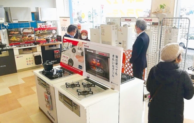 写真：最新機器を展示しているショールーム