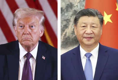 写真：トランプ次期米大統領（ゲッティ＝共同）、中国の習近平国家主席（新華社＝共同）