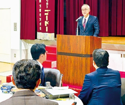 写真：地元経済の発展を願った白老町商工会の新年交礼会