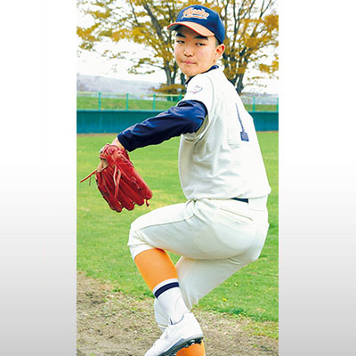 写真:北海道選抜に選ばれた葛投手