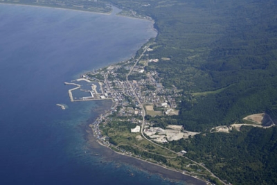 写真:寿都町の市街地=6月