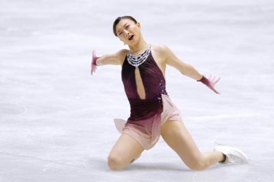 写真:【女子フリー】演技する坂本花織=国立代々木競技場
