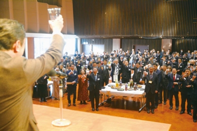写真:白老町の発展を願った新年交礼会