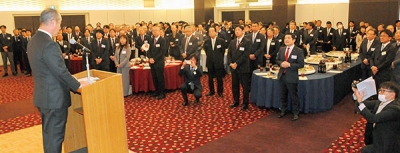 写真:室蘭商議所、室蘭経済懇談会の新年交礼会が行われ経済活動が本格スタートした