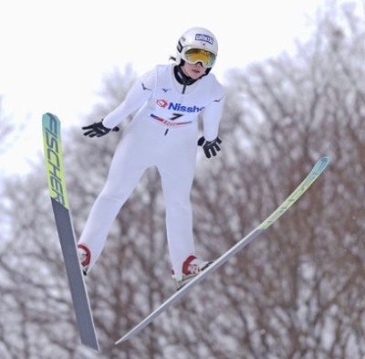 写真:HBC杯で8位だったノルディックスキー・ジャンプ女子の小林諭果=大倉山