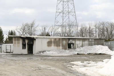 写真:2月28日の火災で全焼したモスク「江別マスジド」=江別市