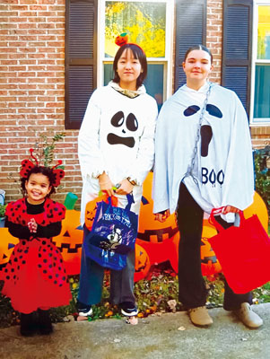 写真:ハロウィーンでの仮装