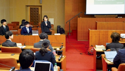 写真:政策提言をする北大院生